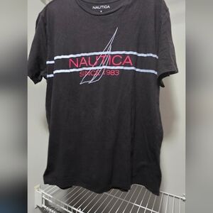Nautica Black Graphic T-Shirt for Men